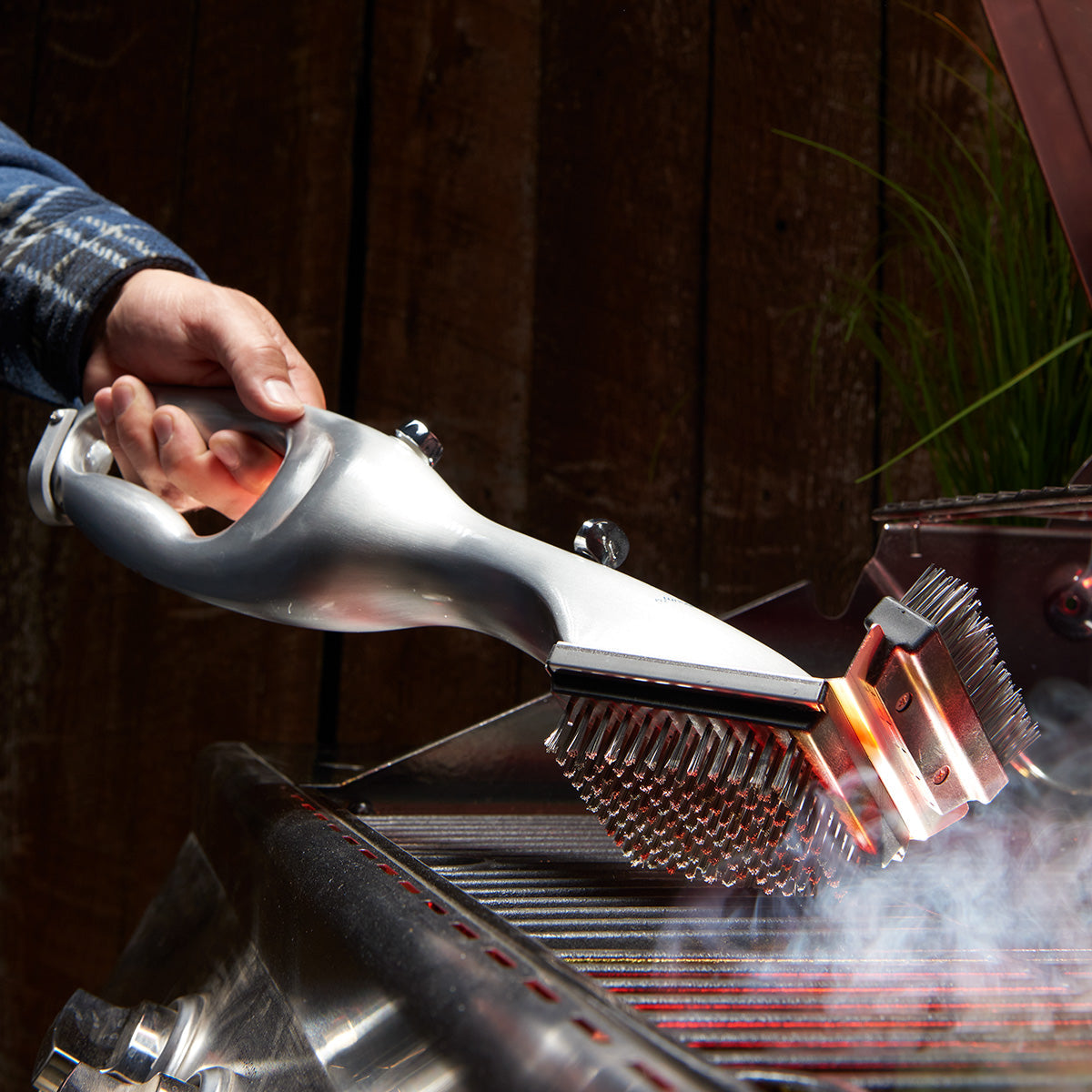 Stainless Steel Steam Cleaning Grill Brush