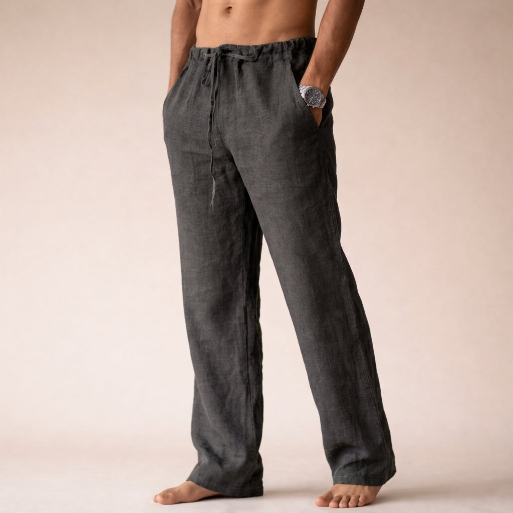 Men's Relaxed Drawstring Pants with Straight Leg - product view 8