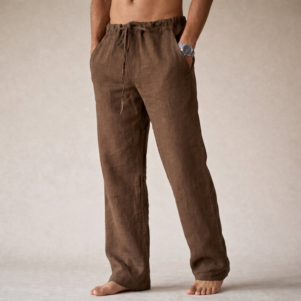 Men's Relaxed Drawstring Pants with Straight Leg - product view 6