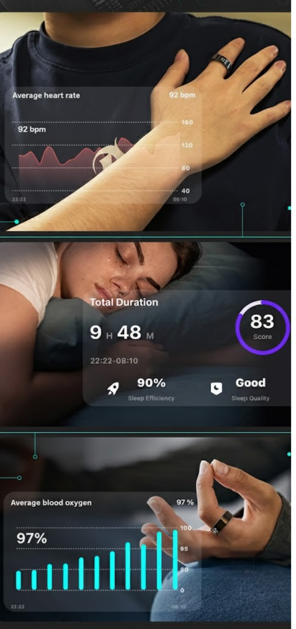 R11C Smart Ring Gold – Sleep, Heart & Activity Tracker