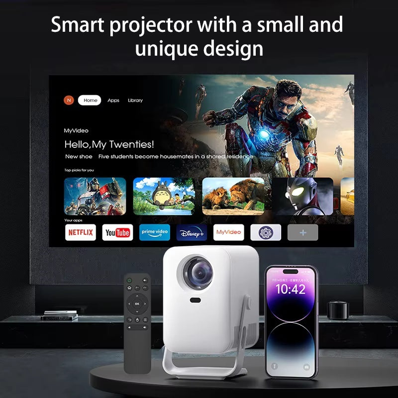 S30 Pro Mini 4K Smart Projector White Edition