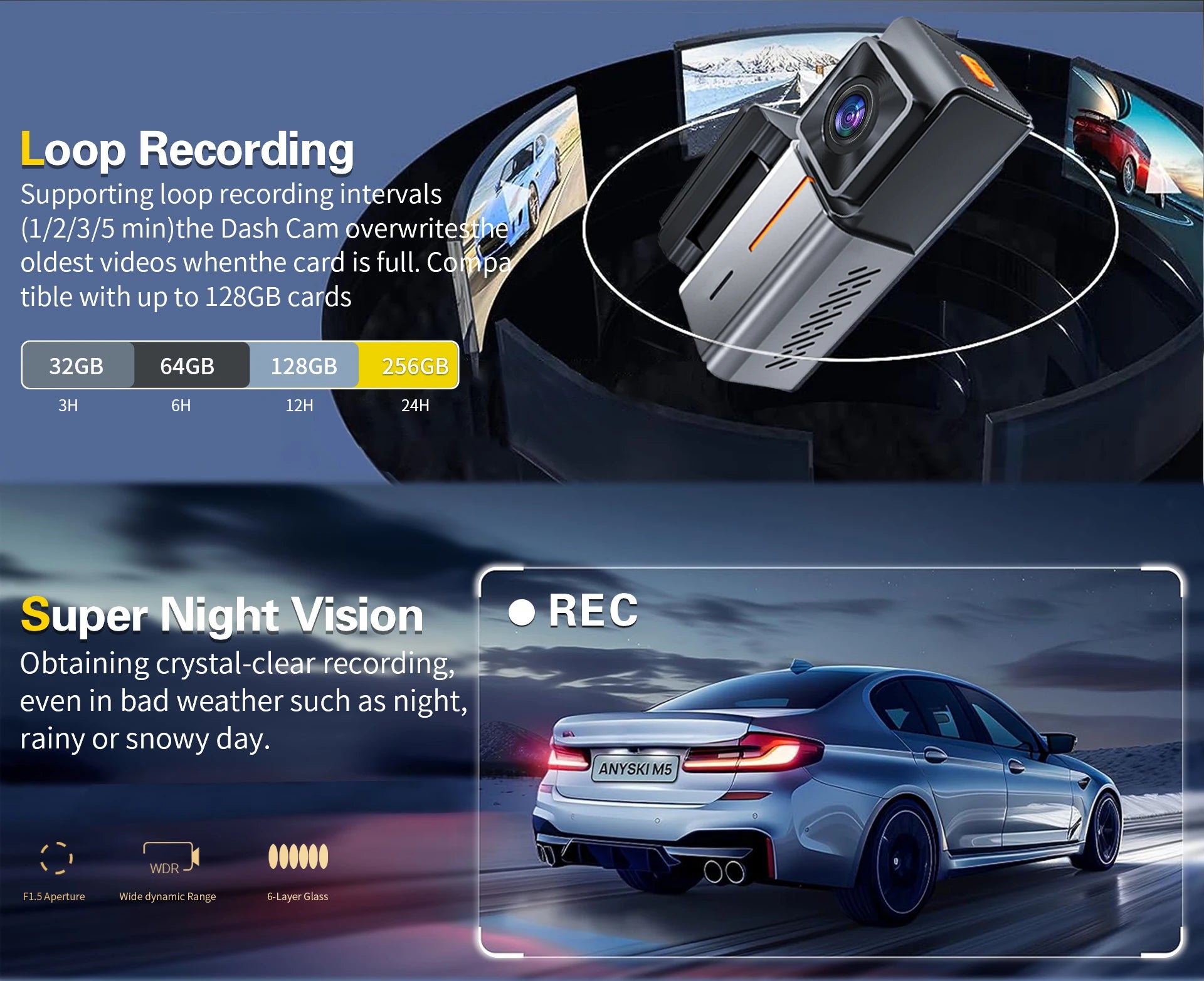 S2 4K Dual Lens Dash Cam