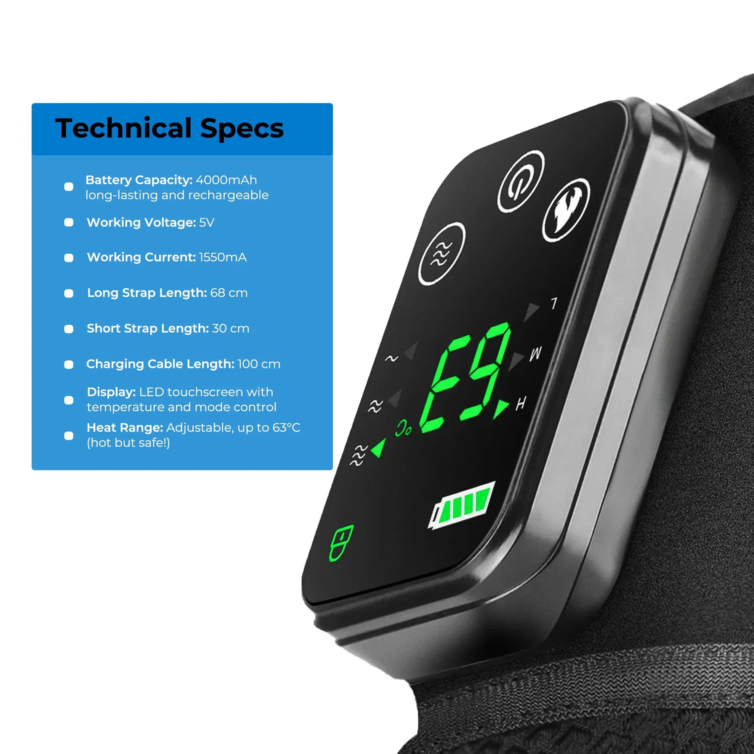 Wireless Heated Massager 3 In 1 Knee Elbow Shoulder