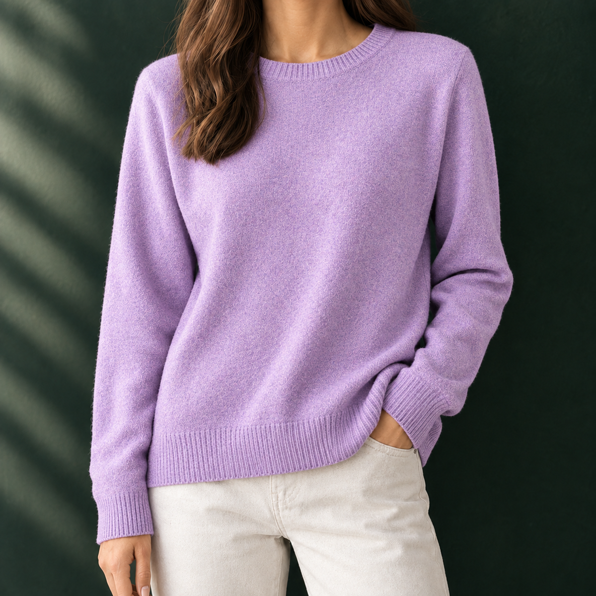 Women's Relaxed Crewneck Knit Sweater - product view 4