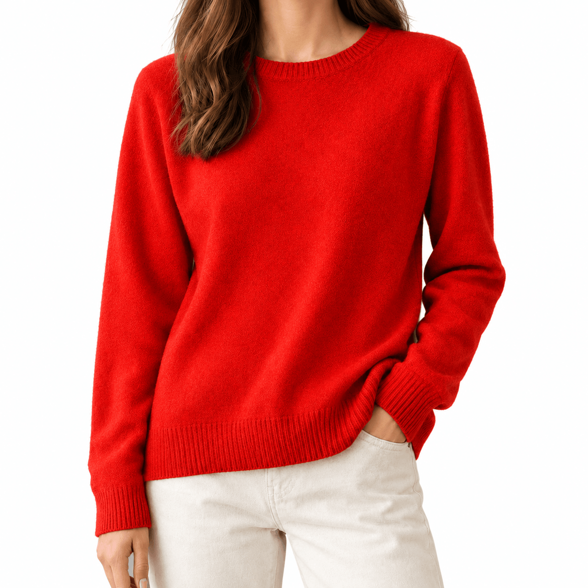 Women's Relaxed Crewneck Knit Sweater