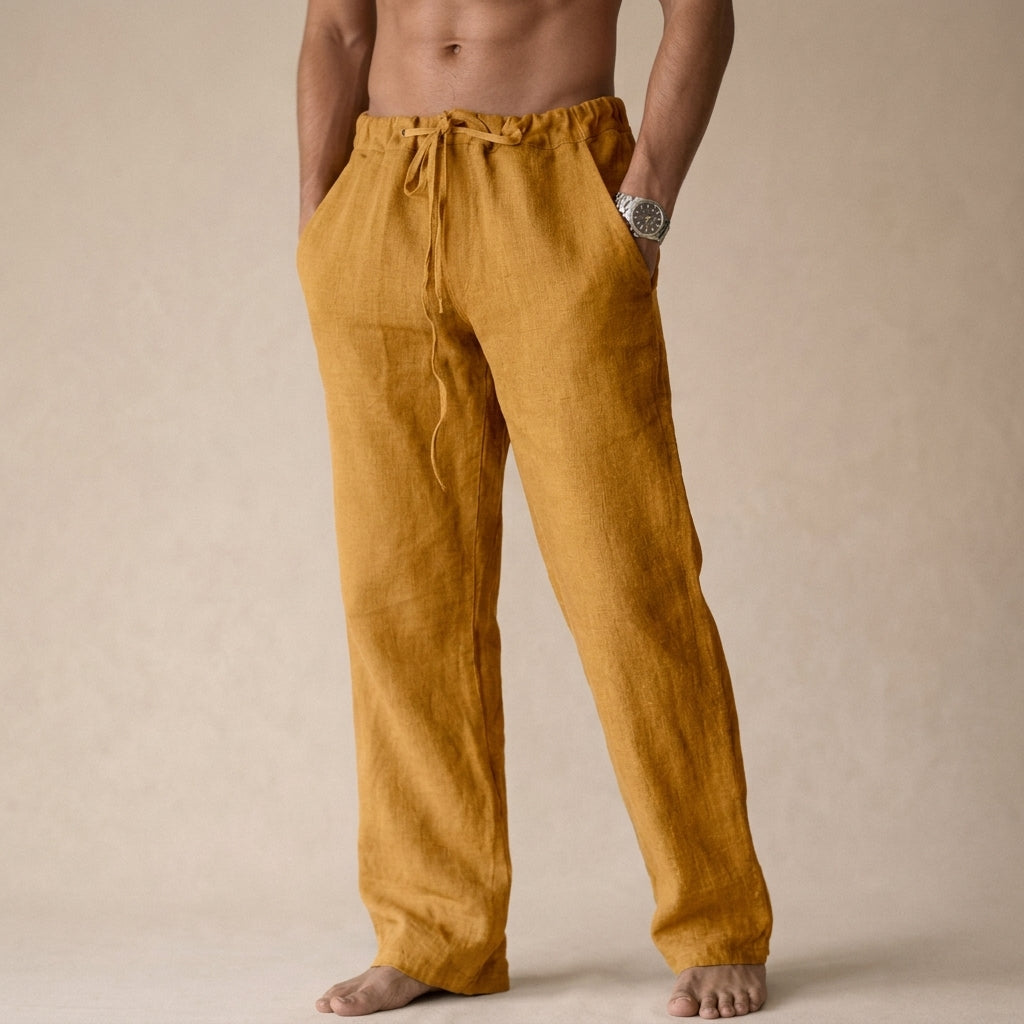 Men's Relaxed Drawstring Pants with Straight Leg - product view 7