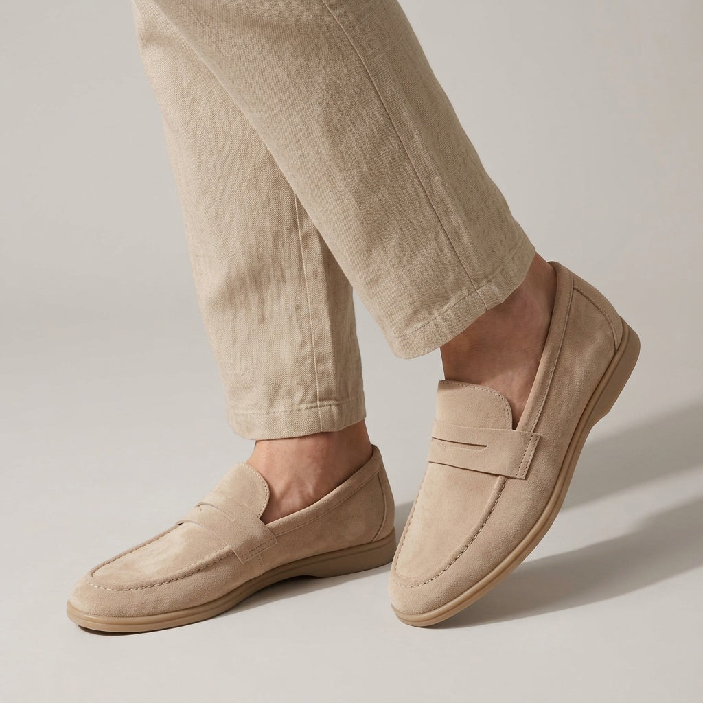 Men's Suede-Look Slip-On Penny Loafers - product view 3