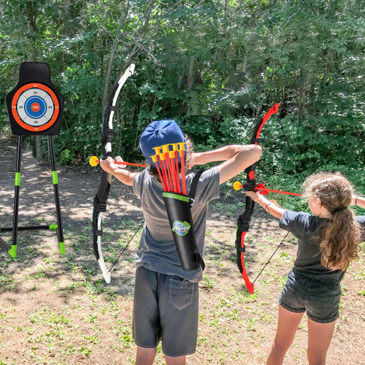 Kids LED Archery Bow Set with Suction Cup Arrows