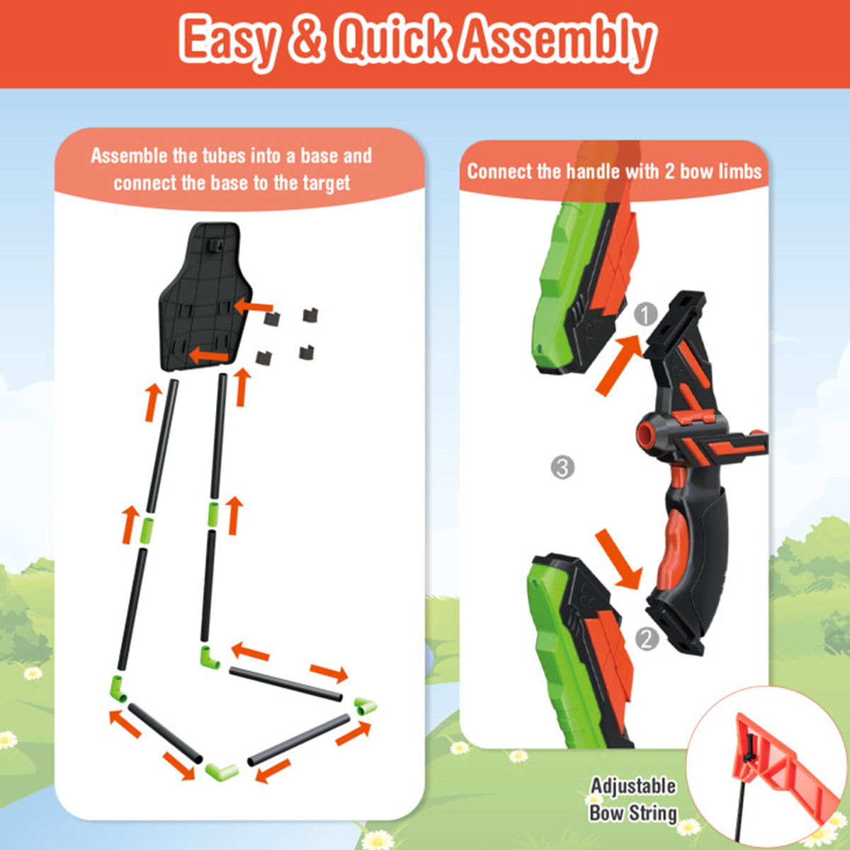 Kids LED Archery Bow Set with Suction Cup Arrows