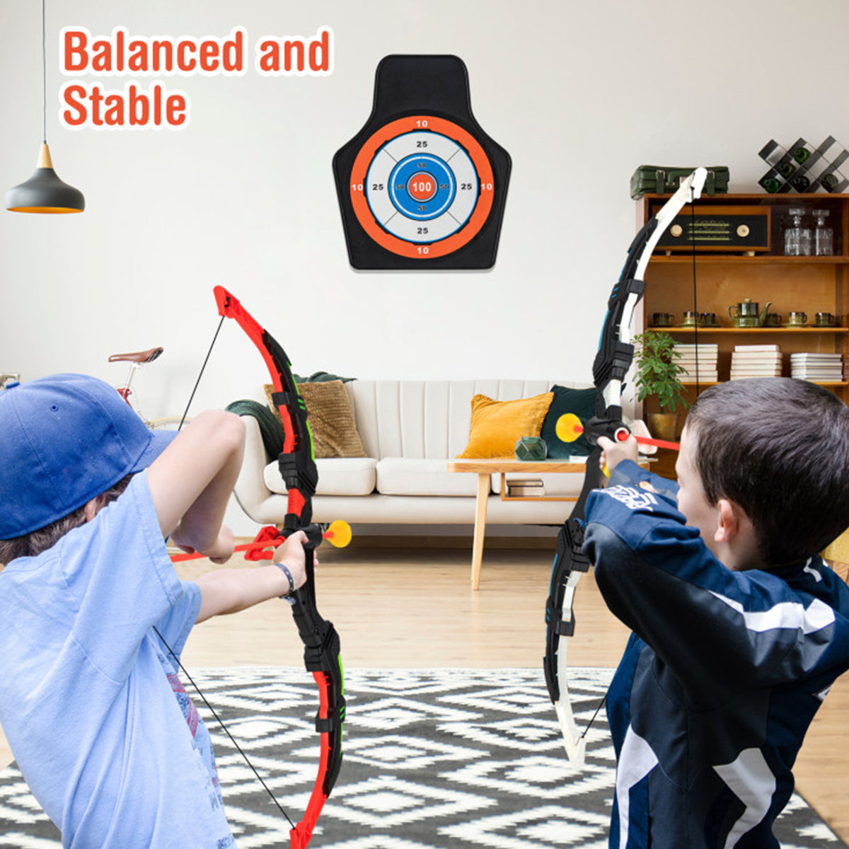 Kids LED Archery Bow Set with Suction Cup Arrows