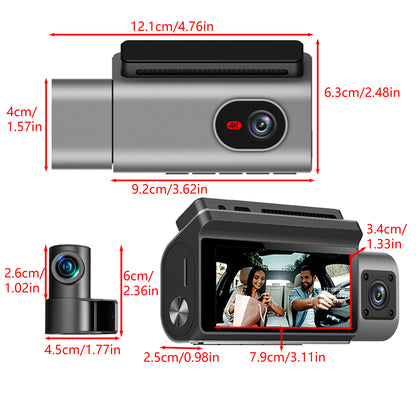 S13 4K Triple Lens Dash Cam
