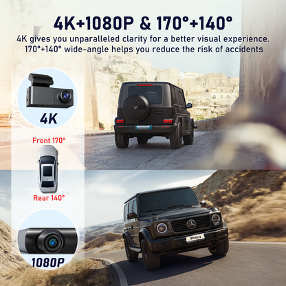 4K Dual Dash Cam with GPS