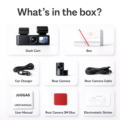 4K Dual Dash Cam with GPS