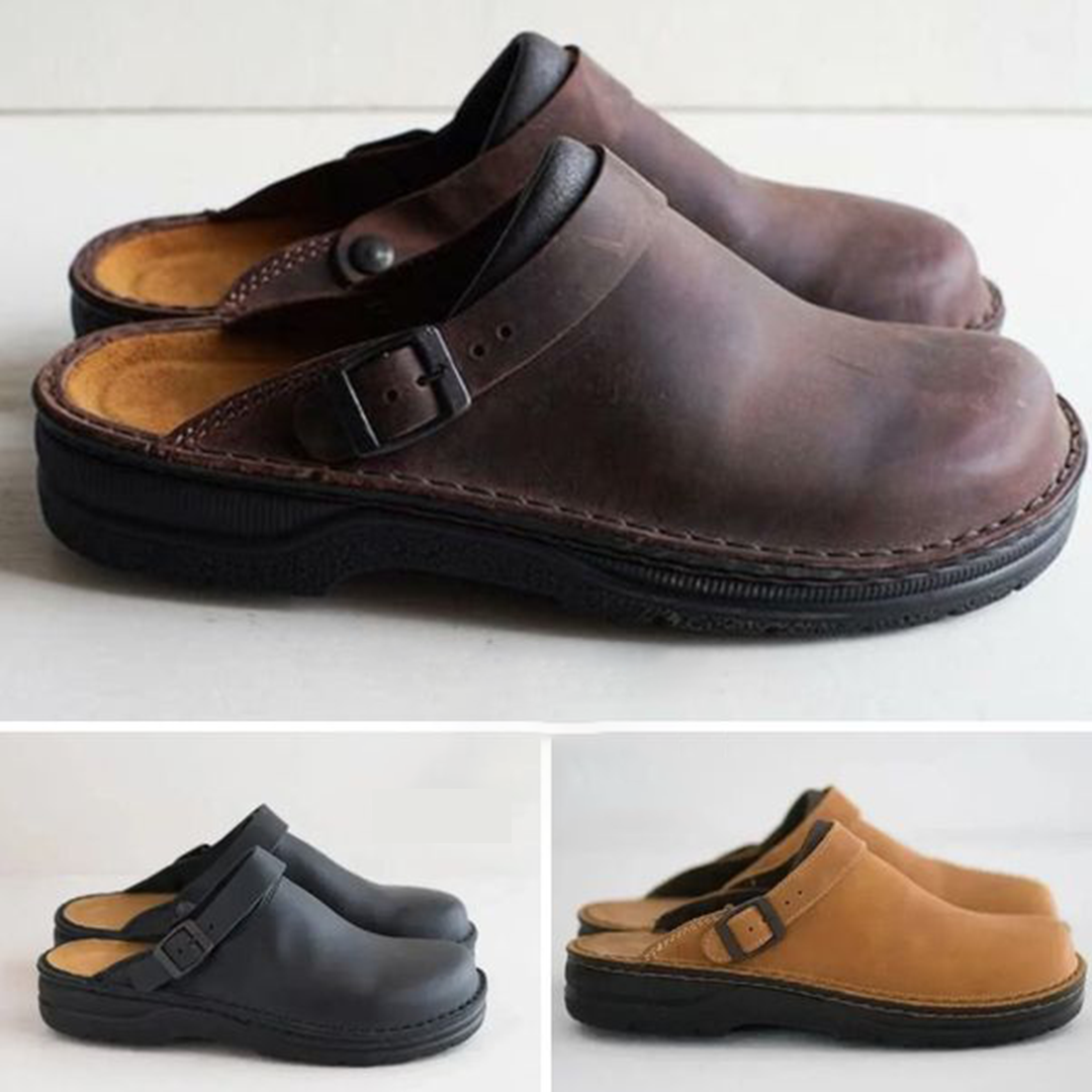 Men's Slip-On Clogs with Buckle Strap - Mixed colors