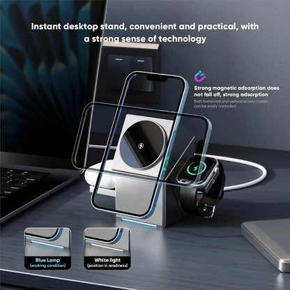 Qi2 3-in-1 Magnetic Charging Station