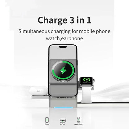 Qi2 3-in-1 Magnetic Charging Station