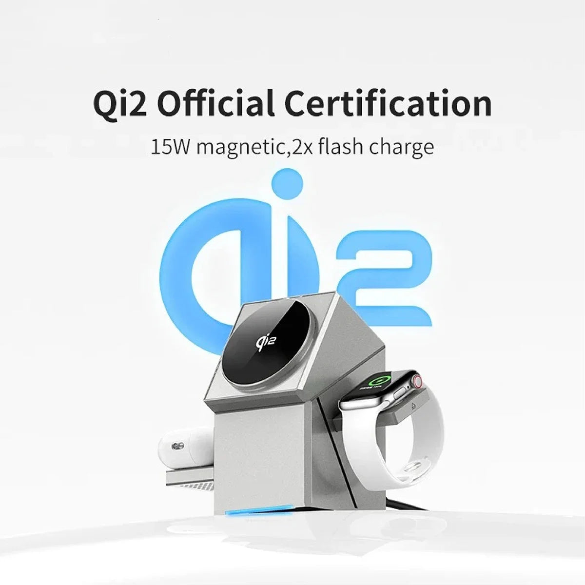 Qi2 3-in-1 Magnetic Charging Station