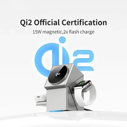 Qi2 3-in-1 Magnetic Charging Station