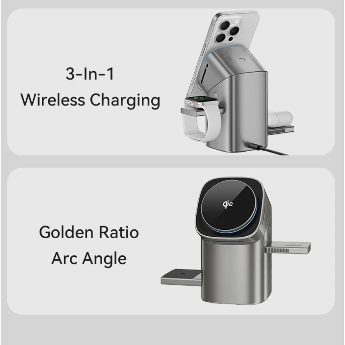 Qi2 Magnetic 3-in-1 Charger