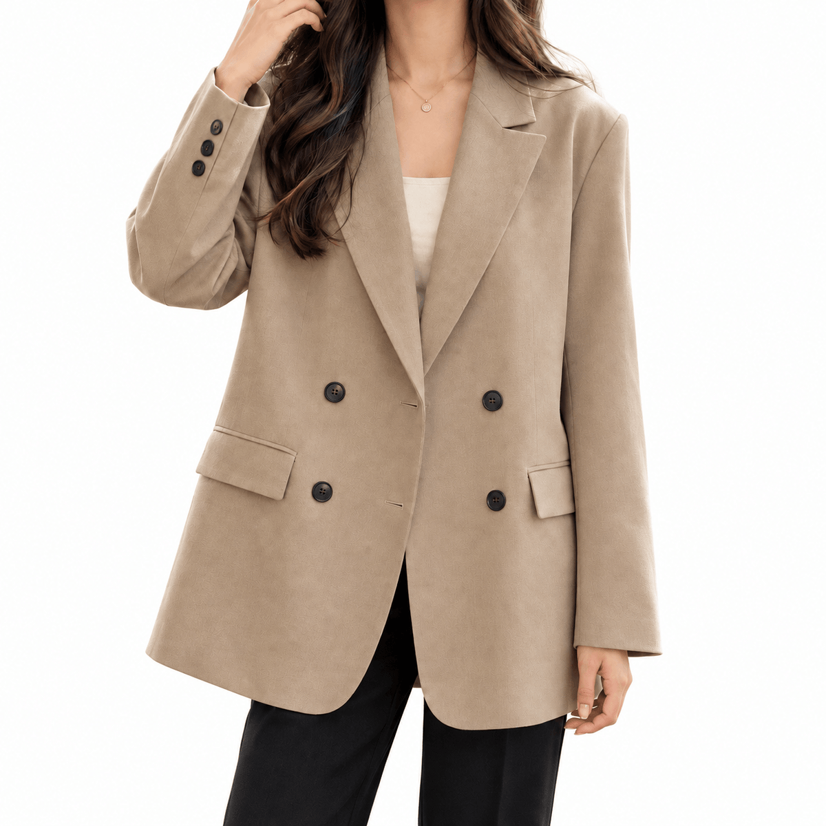 Women's Relaxed Double-Breasted Blazer