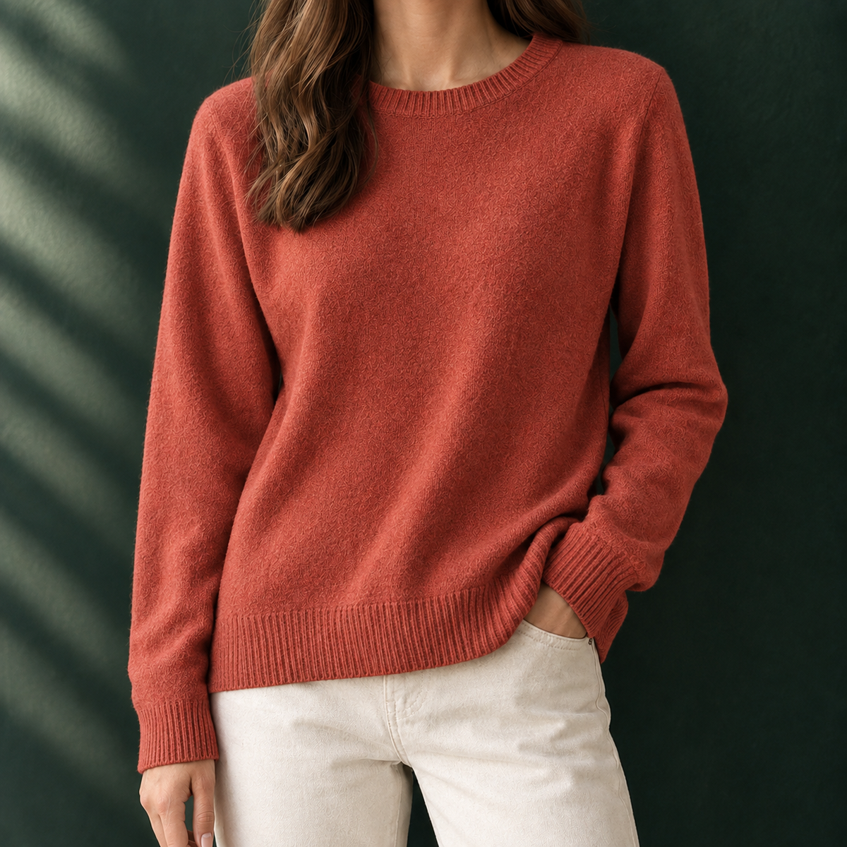 Women's Relaxed Crewneck Knit Sweater - product view 5