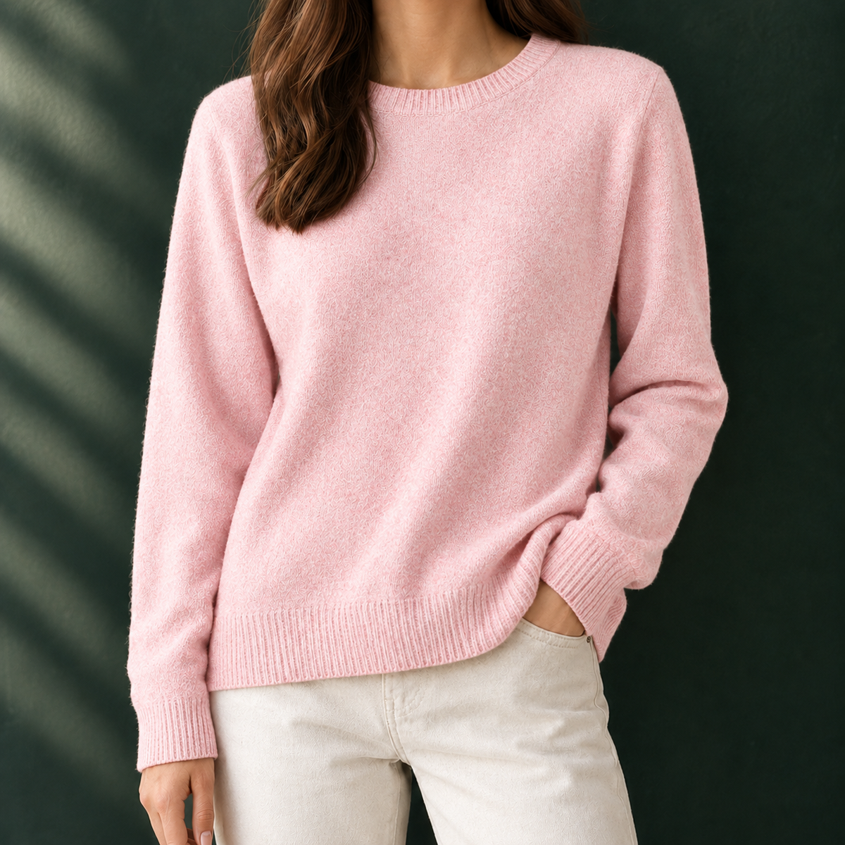 Women's Relaxed Crewneck Knit Sweater - product view 6