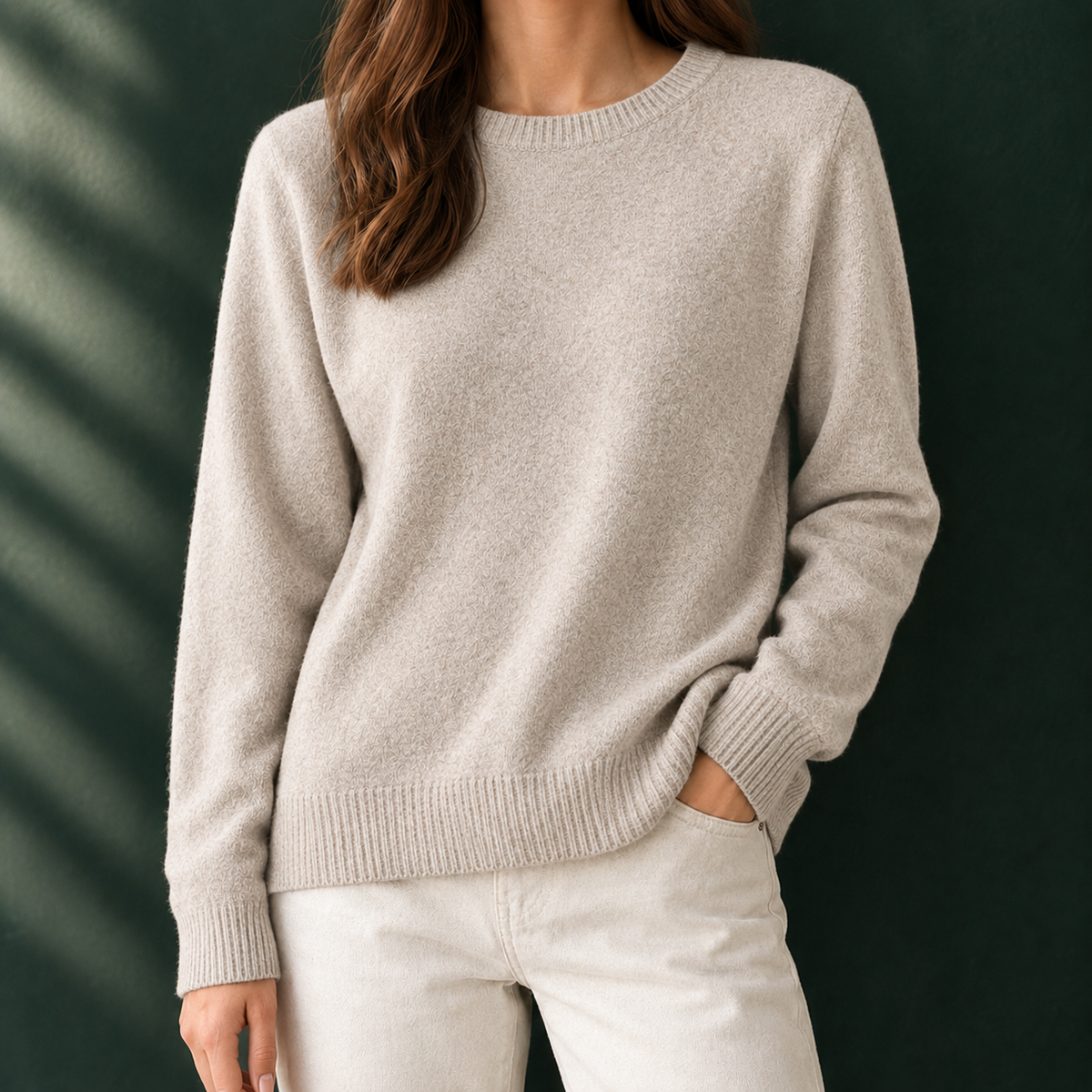 Women's Relaxed Crewneck Knit Sweater - product view 7